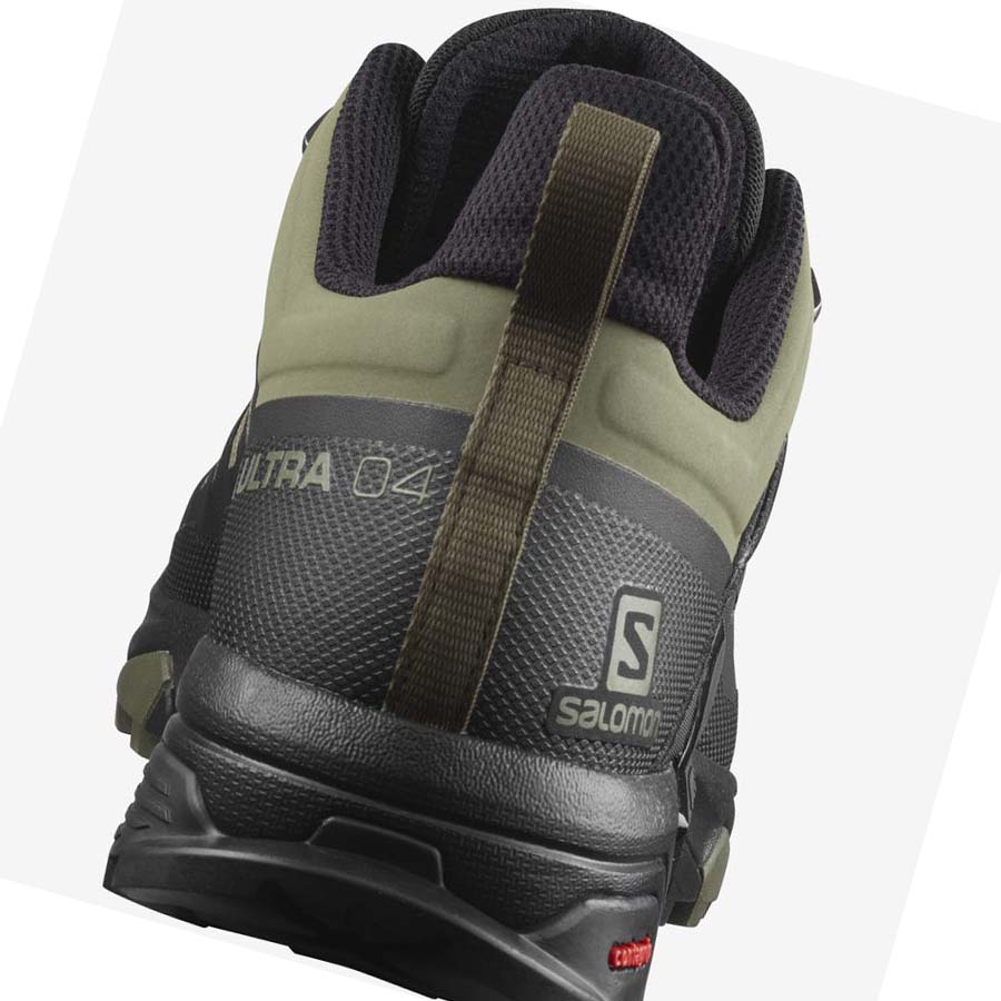 Salomon X ULTRA 4 WIDE GORE-TEX Erkek Yürüyüş Ayakkabısı Zeytin Yeşili Siyah | TR 3552FDN